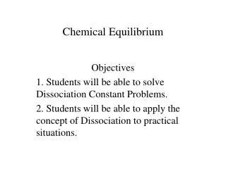 Chemical Equilibrium