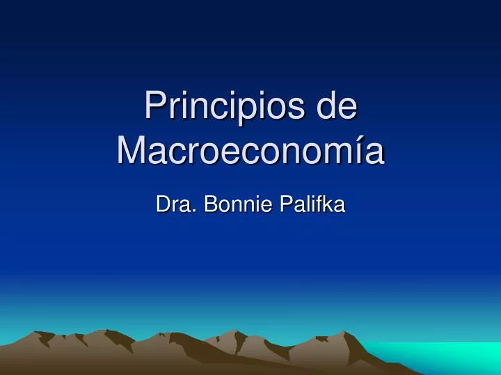 principios de macroeconom a