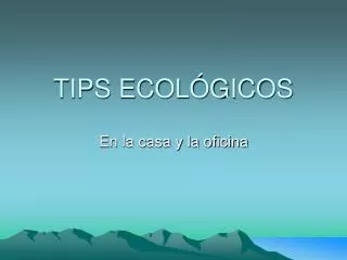 tips ecol gicos