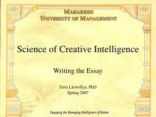 Science of Creative Intelligence