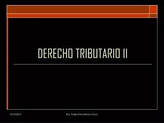 derecho tributario ii