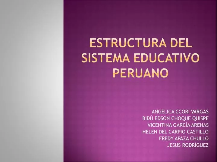 estructura del sistema educativo peruano