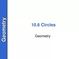 10.6 Circles