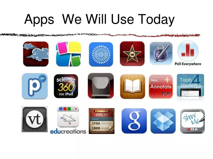 apps we will use today