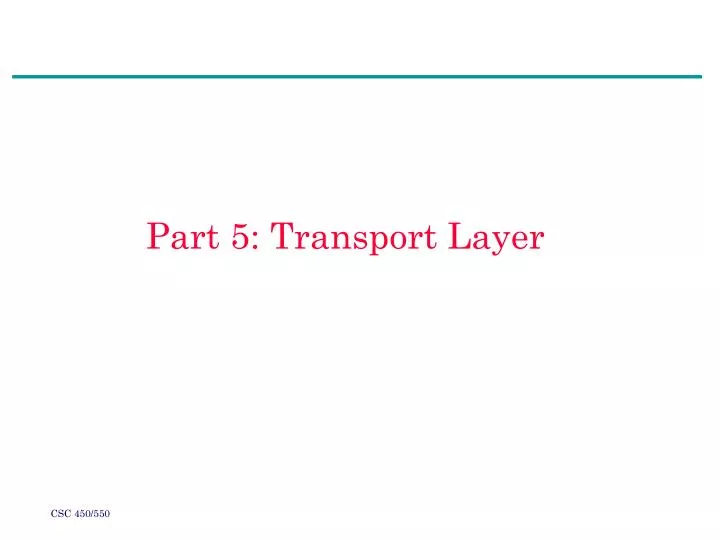 part 5 transport layer