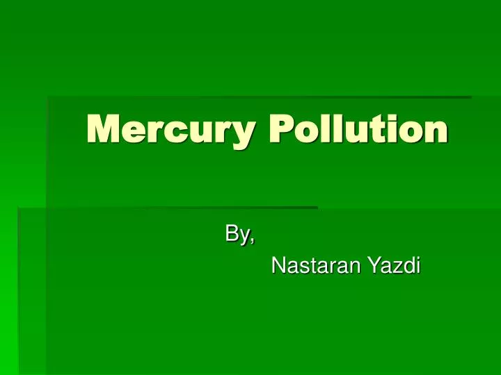 mercury pollution