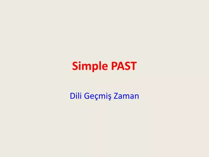 simple past