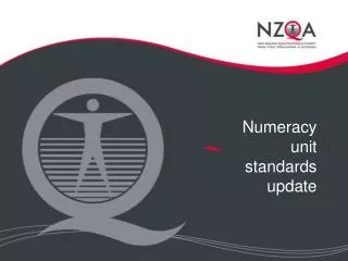 Numeracy unit standards update