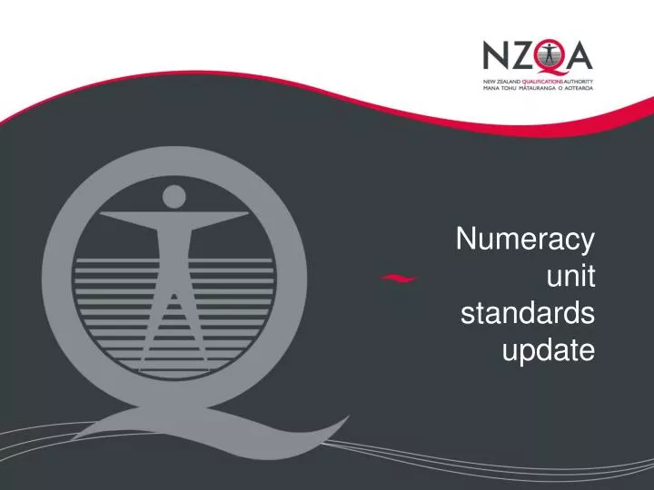 numeracy unit standards update