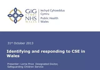 Identifying and responding to CSE in Wales