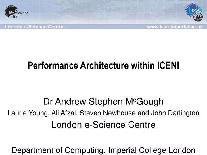 performance architecture within iceni