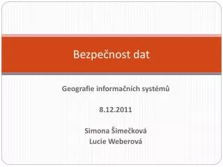 bezpe nost dat