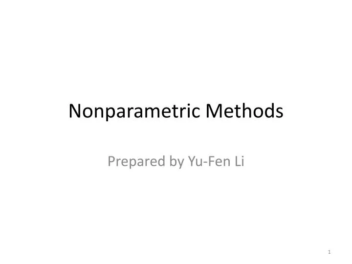 nonparametric methods