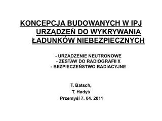 t batsch t hady przemy l 7 04 2011