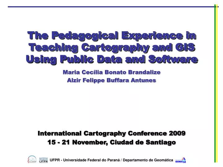 the pedagogical experience in teaching cartography and gis using public data and software