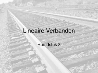lineaire verbanden