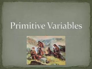 Primitive Variables