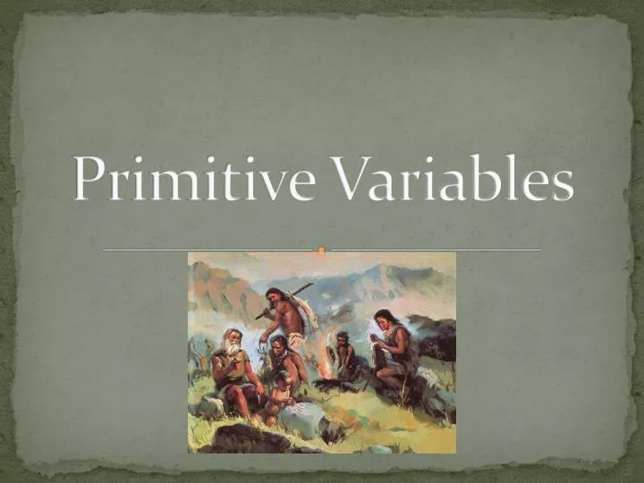 primitive variables
