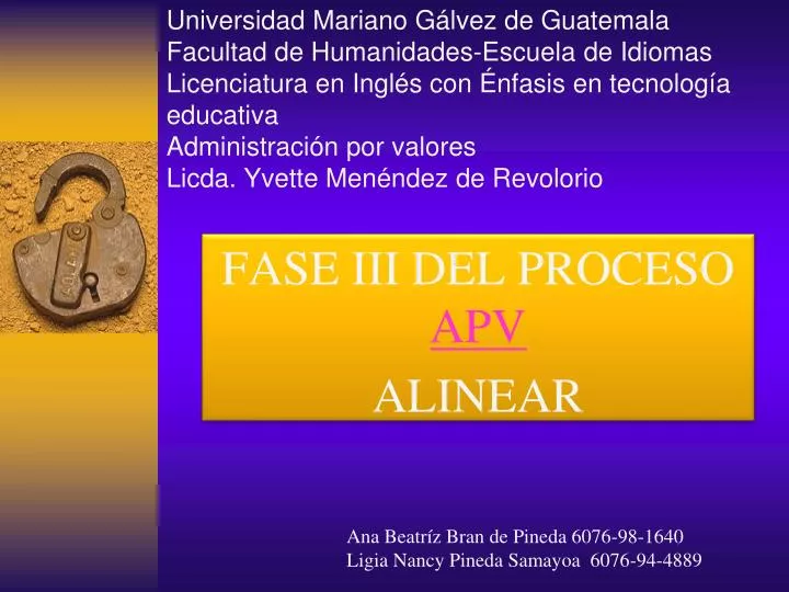 fase iii del proceso apv alinear