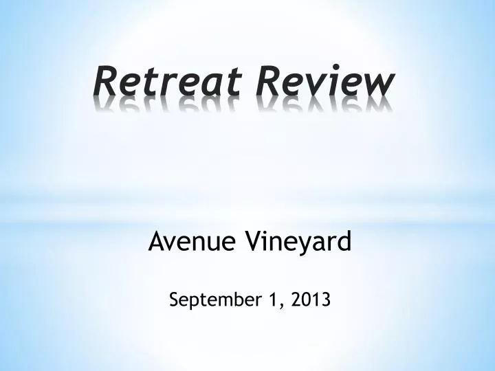 retreat review