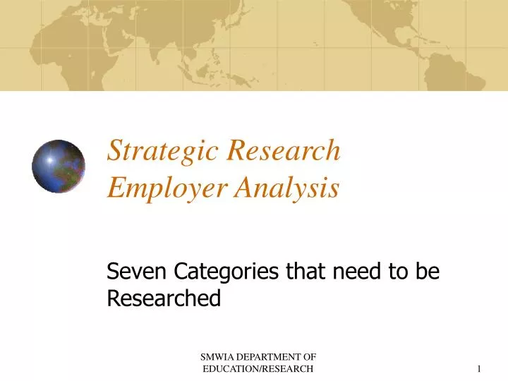 strategic research employer analysis