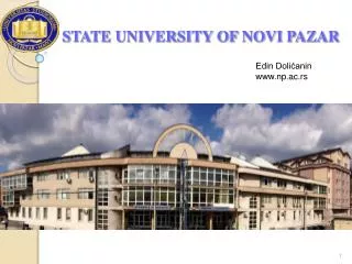 STATE UNIVERSITY OF NOVI PAZAR