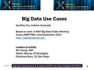 Big Data Use Cases