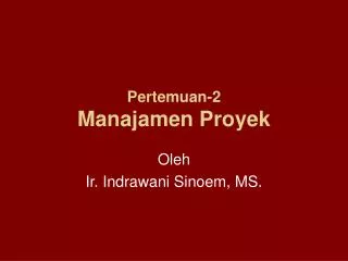 pertemuan 2 manajamen proyek