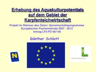 Erhebung des Aquakulturpotentials auf dem Gebiet der Karpfenteichwirtschaft