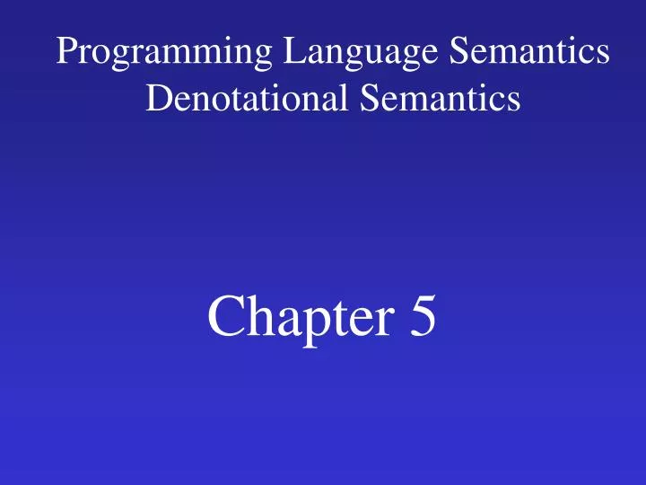 programming language semantics denotational semantics