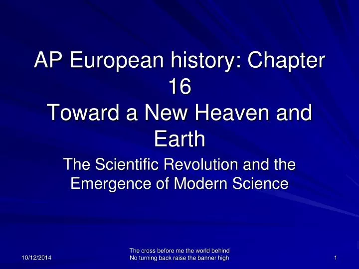 ap european history chapter 16 toward a new heaven and earth