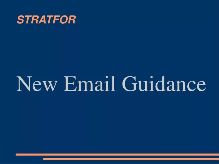 new email guidance