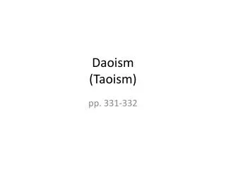 Daoism (Taoism)