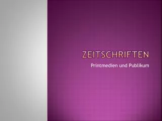 zeitschriften