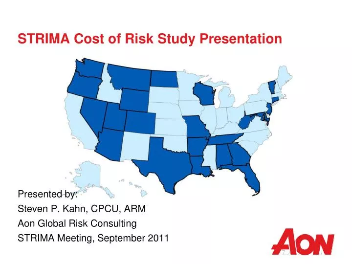 strima cost of risk study presentation