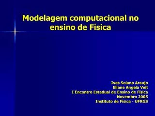 modelagem computacional no ensino de f sica