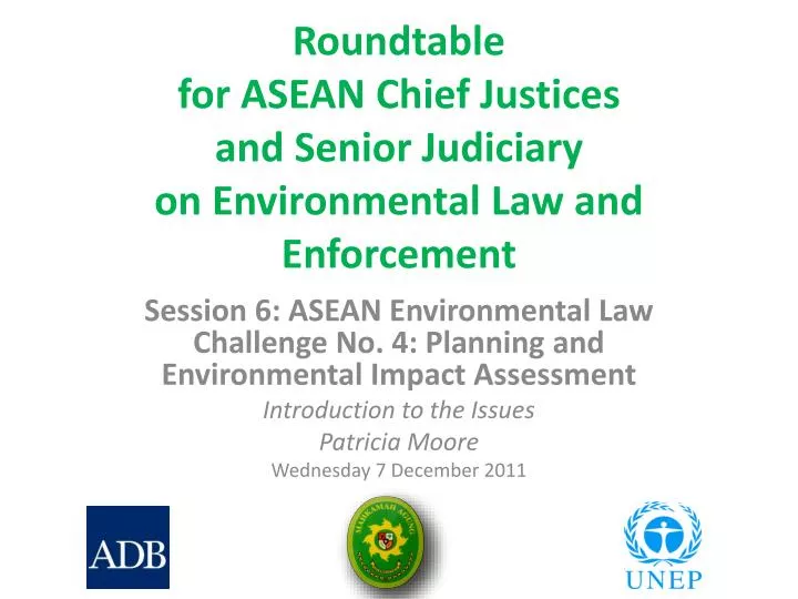 roundtable for asean chief justices and senior judiciary on environmental law and enforcement