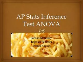 AP Stats Inference Test ANOVA