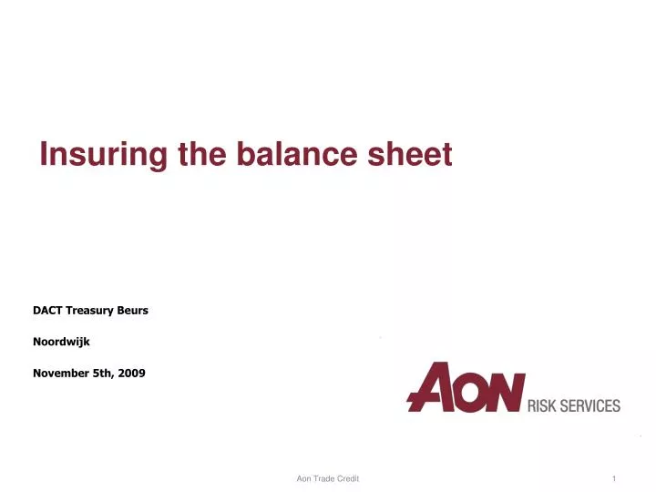 insuring the balance sheet