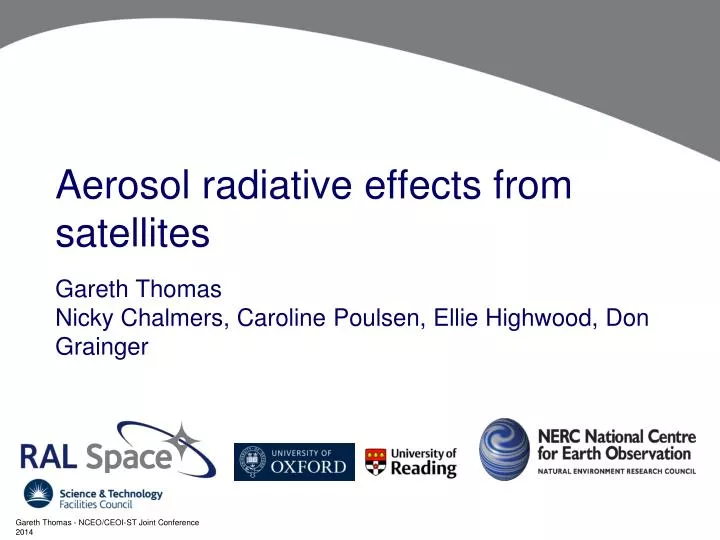 aerosol radiative effects from satellites