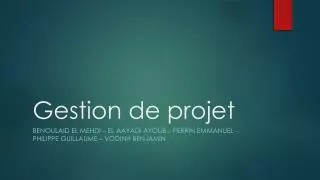 gestion de projet