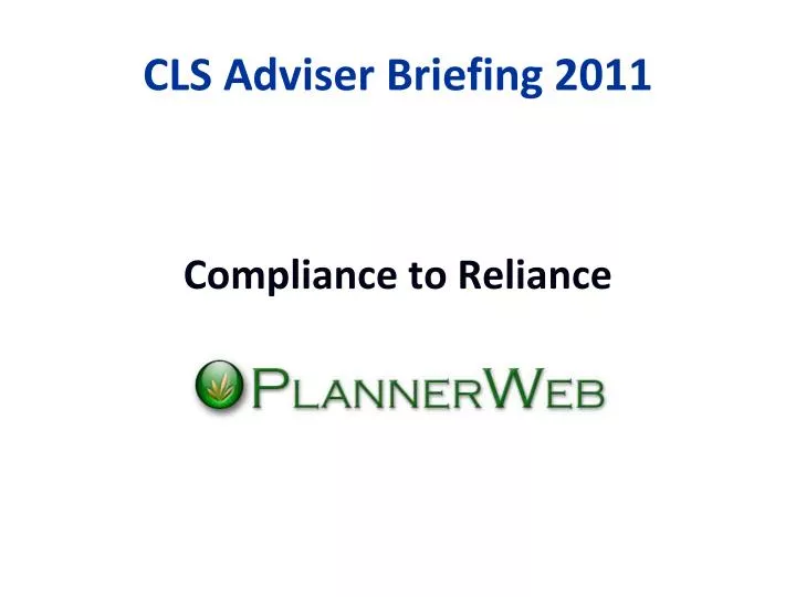 cls adviser briefing 2011