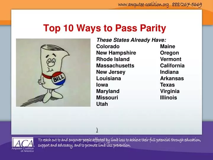 top 10 ways to pass parity
