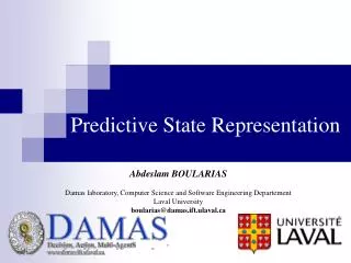 predictive state representation