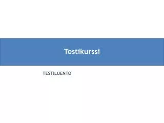 testikurssi