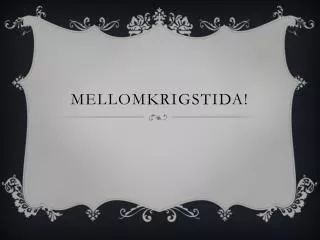 mellomkrigstida