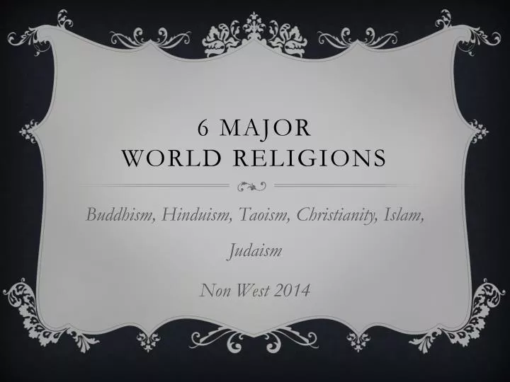 6 major world religions