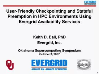 Keith D. Ball, PhD Evergrid, Inc.