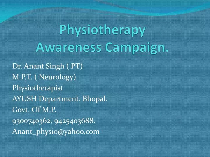 physiotherapy awareness campaign