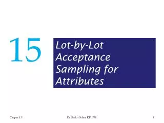 Lot-by-Lot Acceptance Sampling for Attributes